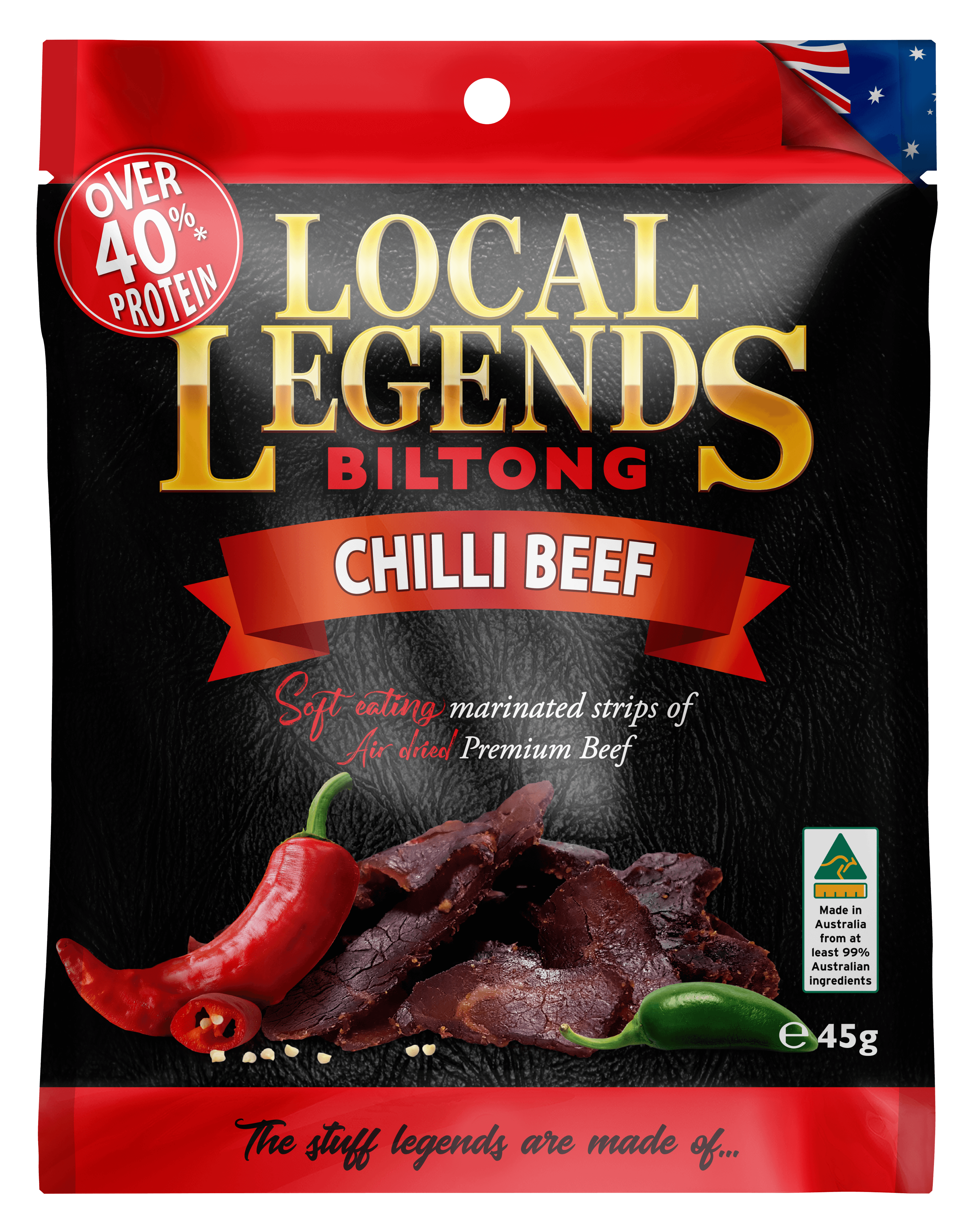 Packet of Local Legends Chilli Beef Bilton
