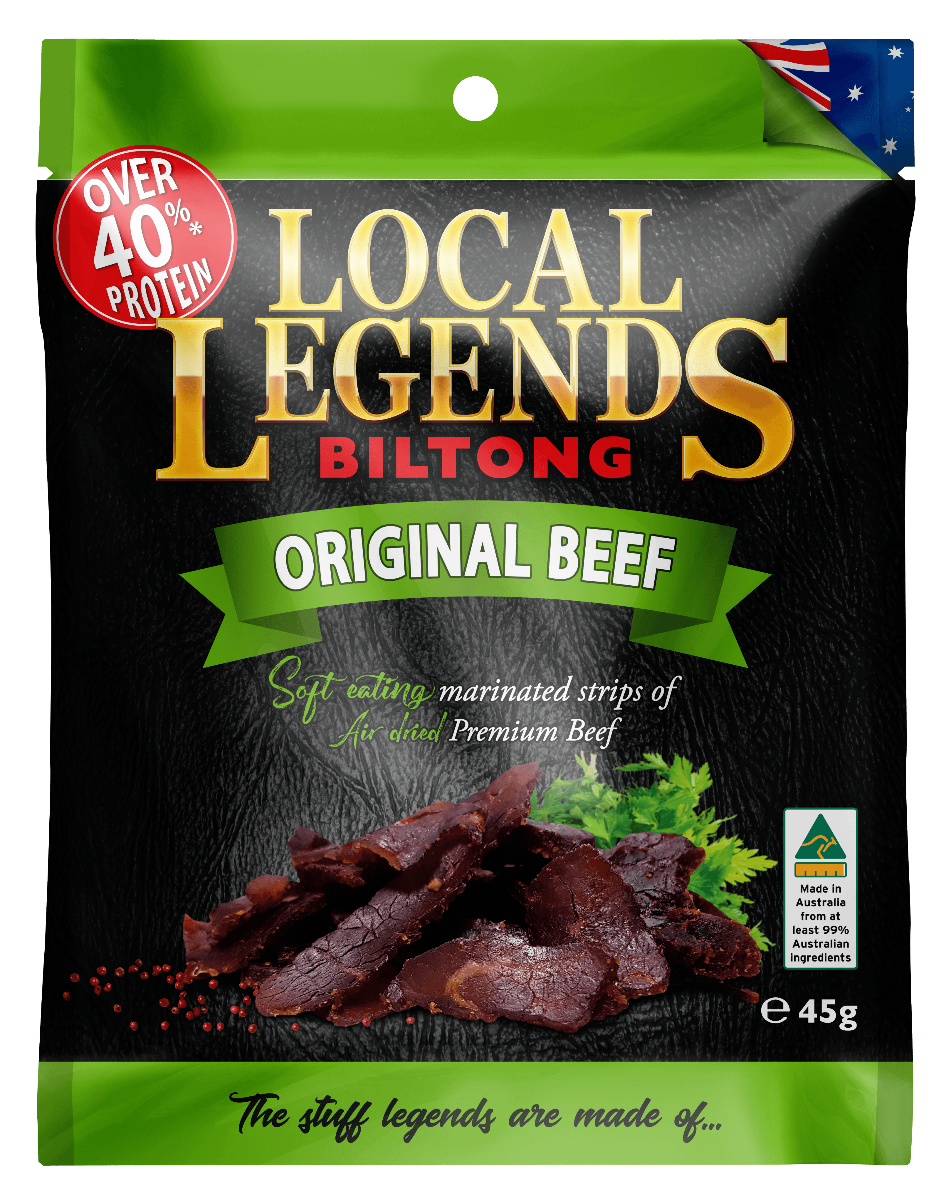 Packet of Local Legends Original Beef Biltong